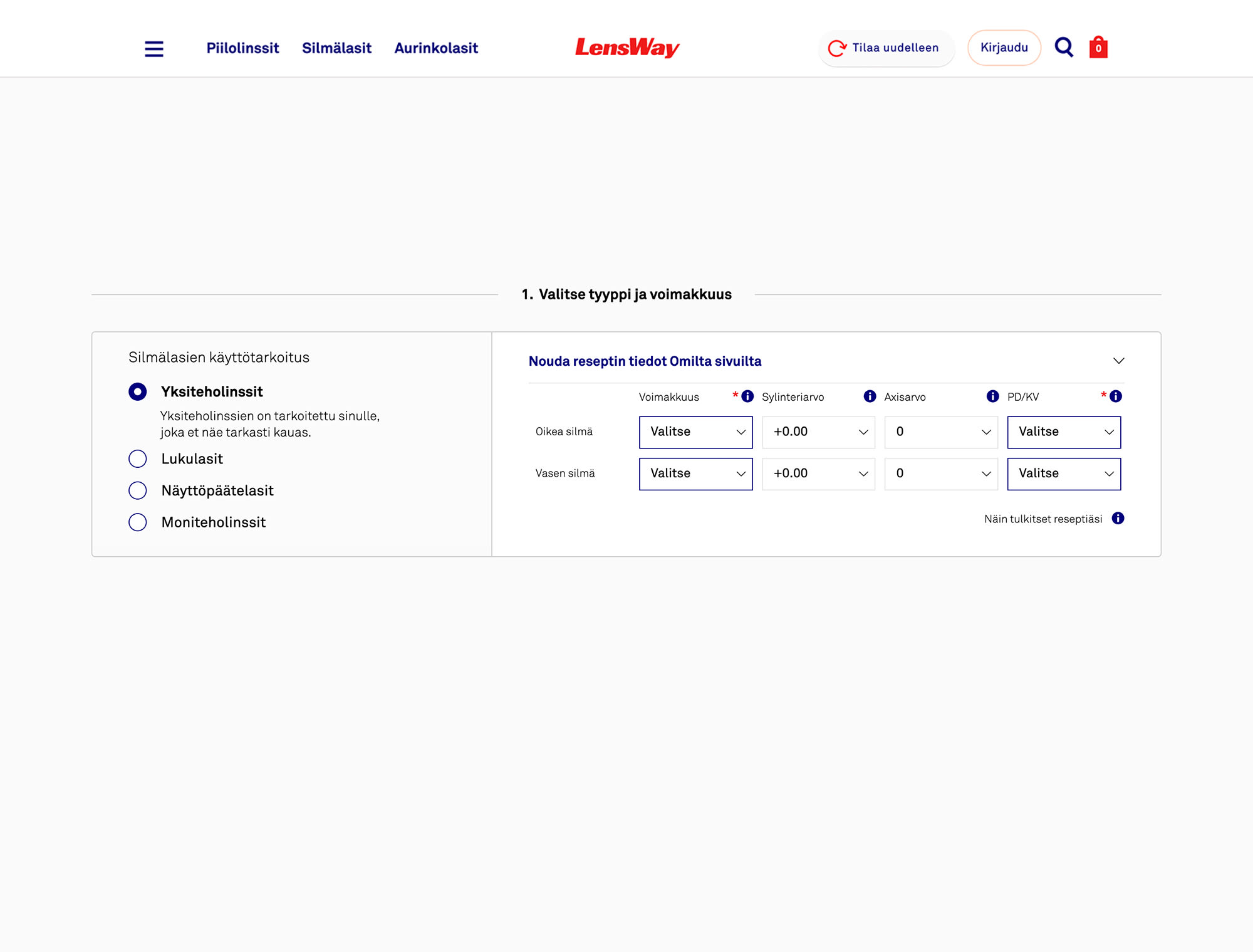 2. Täytä reseptitietosi