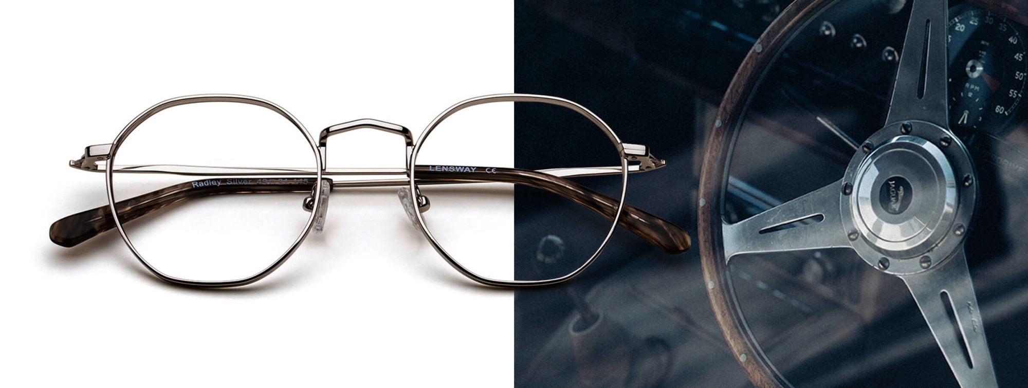 Billede af klassiske briller med tidløst design.