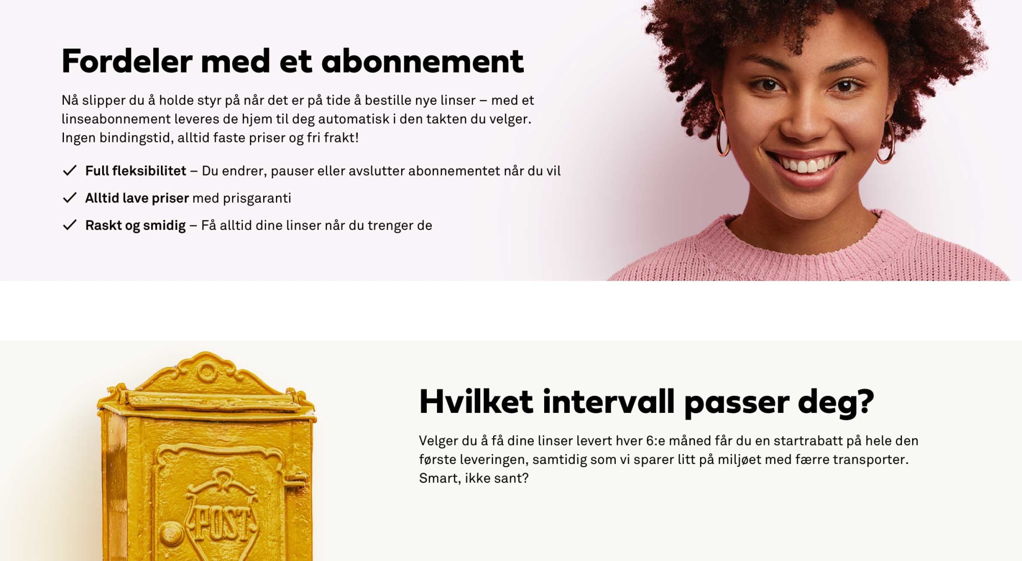 Glad kvinne.