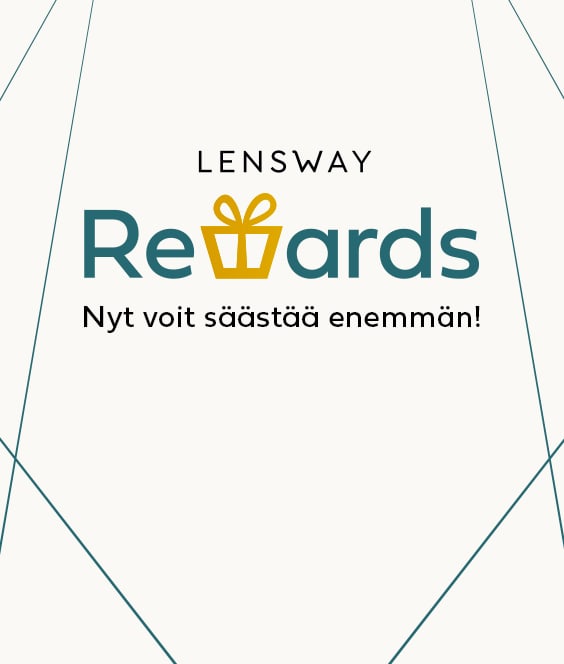 Koristeellinen tausta Lensway Rewards -logolla.