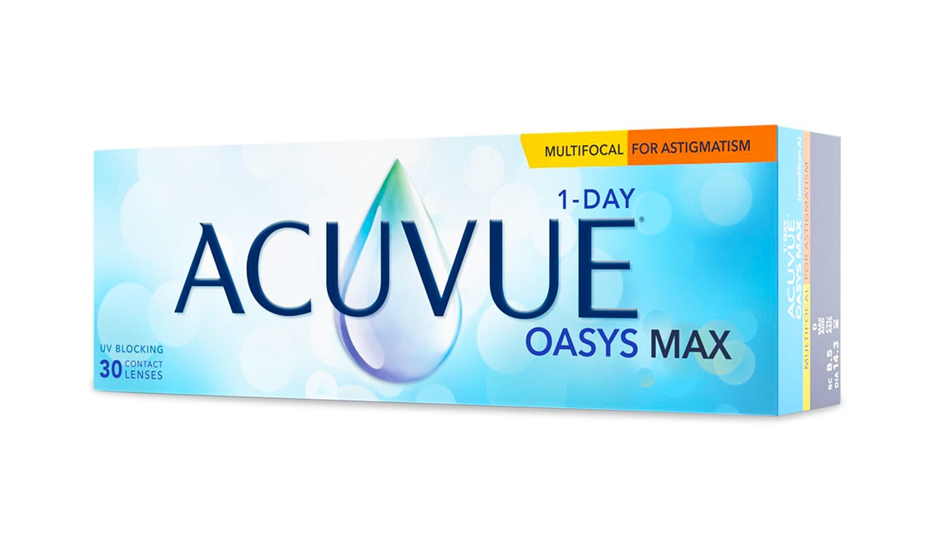 Acuvue Oasys MAX 1-Day Multifocal for Astigmatism Kontaktlinser